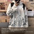 thumbnail image 3 of Sudaderas con Capucha Sudadera con Capucha con Estampado De Llamas Sueltas Blancas De Moda para Niños Y Hombres para Otoño E Invierno ANGGREK Otros, 3 of 7