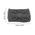 thumbnail image 3 of Unique Bargains 1 Pc Fashion Headband Yarn Bow Pattern Medium Gray, 3 of 5
