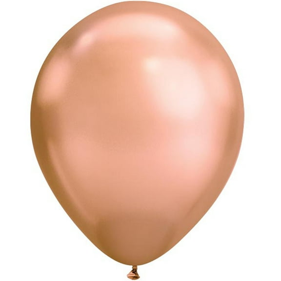 100 Qualatex Chrome Rose Gold Latex Balloons 7"