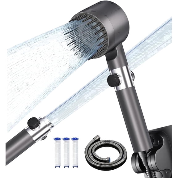 Filtered Shower Head, High Pressure Showerhead with Handheld Spray Combo, Filtering Shower Head for Hard Water, Remove Chlorine,Reduces Dry Itchy Skin