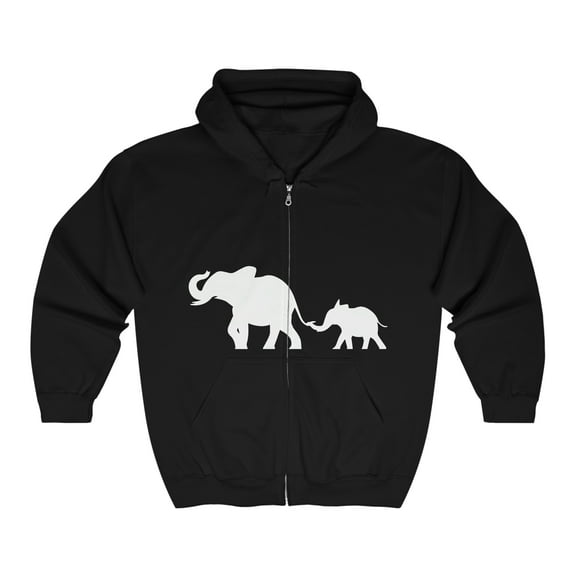 TSmartArt @ Walmart. Elephants. Unisex Heavy Blend™ Zip Hoodie. Regular Plus S-3XL