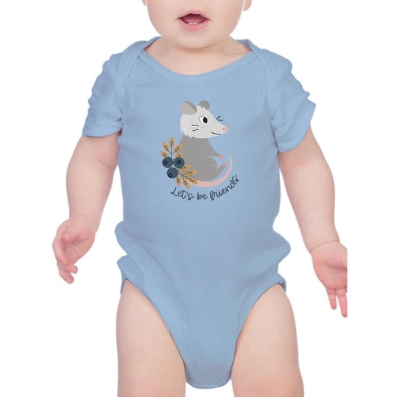 Let's Be Friends Opossum Bodysuit Infant -Image by Shutterstock, 12 Months