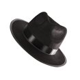 thumbnail image 4 of Fedora Brim Felt Church Hat Men Western Cowboy Hat Jazz Hat Summer Beach Sun Hat with Ribbon Band Men's 1920s Gatsby Gangster Costume, 4 of 6