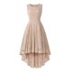 thumbnail image 1 of Moda mujer cuello redondo sólido Vintage elegante Midi noche cremallera vestido sin mangas Fridja  hjkh527, 1 of 8