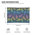 thumbnail image 3 of Kdxio Retro Bright Pineapple Makeup Bag Toiletry Bag Canvas Makeup Bags Zipper Cosmetic Pouch Travel Cosmetic Pouch for Women Gifts, 3 of 7