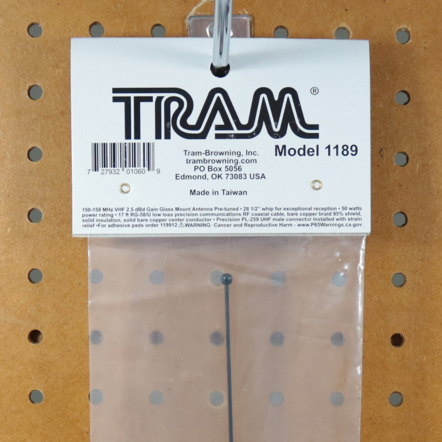 Tram 50-Watt Pretuned 150 MHz to 158 MHz VHF Radio Antenna Kit with Glass Mount and Cable