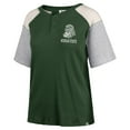 thumbnail image 2 of Women's '47 Green Michigan State Spartans Underline Harvey Colorblock Raglan Henley T-Shirt, 2 of 3