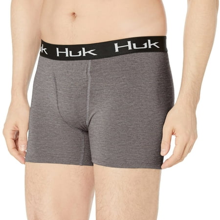 

HUK Mens Waypoint Boxer Brief | Dry Fit Boxers with Cooling Fibers Volcanic Ash (Volcanic Ash XX-Large)
