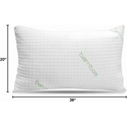 King Size Bamboo Pillow, Memory Foam Bed Pillows with Washable Pillowcases, King