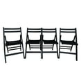 thumbnail image 2 of Furniture Slatted Wood Folding Special Event Chair Black, Set Of 4, 2 of 12
