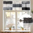 thumbnail image 7 of Ombre Gray Black Oil Painting Valances for Windows, 54 x 18in, Abstract Art Rod Pocket Kitchen Valance Curtain Light Filtering Window Treatments for Living Room Bedroom, 1 Panel, 7 of 7