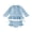 Blue, variant on BemeyourBBs Toddler Baby Girl 2 Piece Swimsuit Set Infant Girls Bathing Suit Long Sleeve Rash Guard Swimwear Frill Mock Neck Eyelet Hollow Out Zipper Swiming Tops Bottoms Bikini Set Summer Beachwear