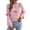 A Pink, variant on Ribbed Knit Pullover Winter Clothes Women's Fashion Fall And Winter Contrast Bow Waist Sleeve Loose Sweater Pullover Tops White S