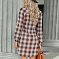 thumbnail image 3 of Vestido a cuadros para mujer vestido de manga larga cómodo y transpirable encantador para mujer para oficina para citas ANGGREK Otros, 3 of 6