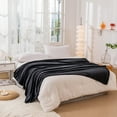 thumbnail image 5 of RUIKASI Fleece Black Blanket Queen - Fluffy Queen Size Blanket for Bed, Large Warm Blanket for Couch, Bed,90x90 Inches, 5 of 7