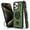 Green, variant on Hotpom for iPhone 15 Pro Max Case with Precise Cutouts, Double Ring Kickstand, Heavy Duty Shockproof Drop Protection and Rugged Anti-Scratch Phone Cover, Blue