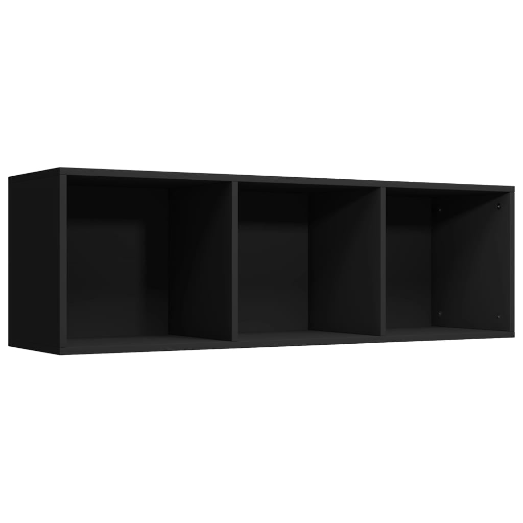 Kepooman 14" Modern 3-Tier Vertical Storage Bookcase for Office Living Room Bedroom, Black