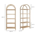 thumbnail image 5 of Moe's Home Collection Contemporary Wood 5-Shelves Bookcase in Natural, 5 of 10