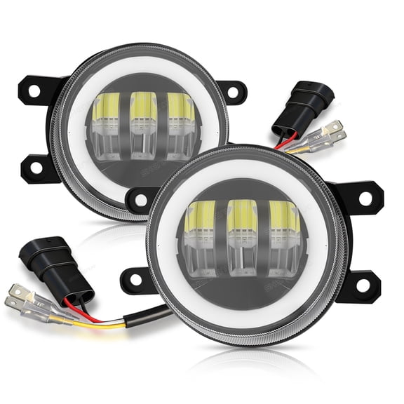 Quayub 2X LED Bumper Fog Lights Halo Driving Lamps For Toyota Avalon 2008 2009 2010 DRL