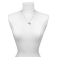 thumbnail image 3 of Delight Jewelry Silvertone Large December - Teal Crystal Heart Mother & Daughter Heart Necklaces (Set of 2), 19"+2", 3 of 4
