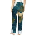 thumbnail image 2 of Bixox Women's World Map Patterned Pajama Pants Loungewear, 2 of 5