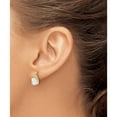 thumbnail image 3 of 14K Yellow Gold Checkerboard White Topaz And Diamond Earrings (Width 6.75) (Length 13) - Jbsp, 3 of 5