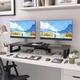 thumbnail image 2 of Soporte de doble monitor WESTREE de madera y acero para 2 monitores, 2 of 7
