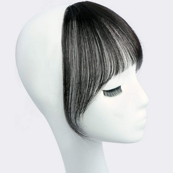 viviaBella clip on bangs human hair 3D Clip-on Bangs Topper Real Hair Air Bangs 6G Silk Base Bangs One Piece Clip in Hair Topper/Hair Fringe