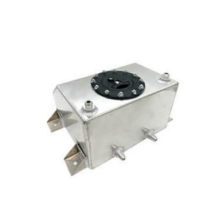 Bous Performance F51012 4 gal Heavy Duty Street Racing Aluminum Fuel Gas Tank  Polished - 8 x 12 x 10 in.
