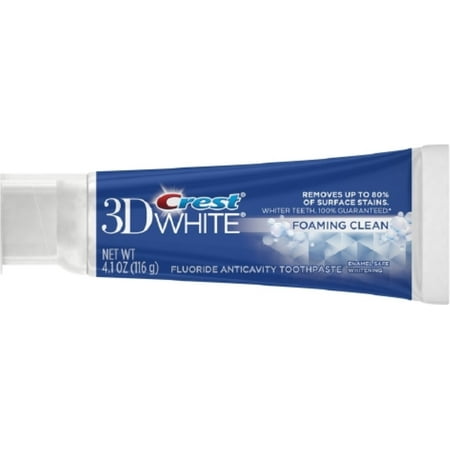 Crest 3D White Foaming Clean Whitening Toothpaste 4.10 oz