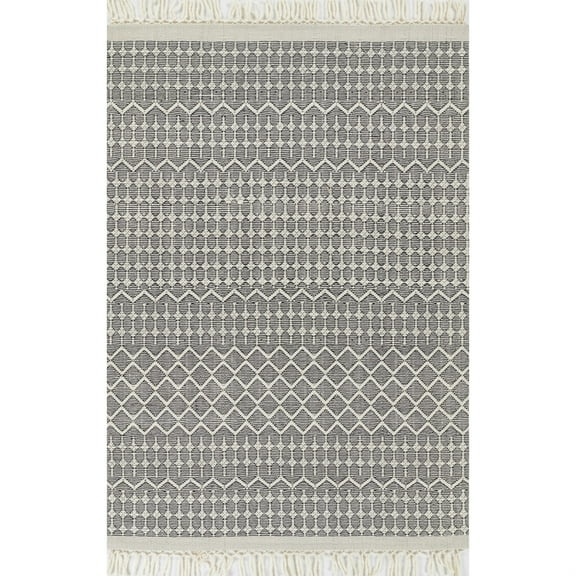 Momeni Contemporary Rectangle Area Rug, Black, 9' X 12'