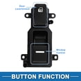 thumbnail image 3 of Interruptor de ventana eléctrica Unique Bargains para el lado del pasajero delantero derecho para Honda Accord 2003-2007 Negro, 3 of 7