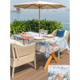 thumbnail image 5 of Outdoor Tablecloth with Umbrella Hole for Patio/Picnic/Party, Blue Starfish Coastal Waterproof Table Cloth Rectangle Table Cover Washable, Nautical Shell Coral Botanical Summer Ocean (52"x 70"), 5 of 8