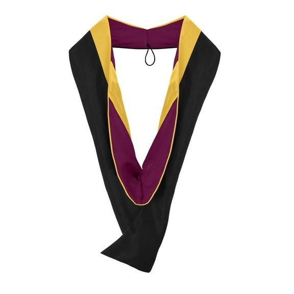 Endea Graduation Masters Hood For Science, Mathematics, Political Science - Gold/Maroon/Gold