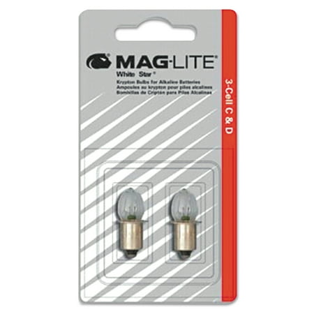Maglite Replacement Lamp for AA Mini Flashlight, 2/Pack