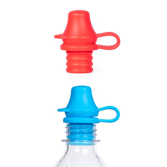 KIDDIKAP Tapa para botella de silicona antiderrames, paquete de 2