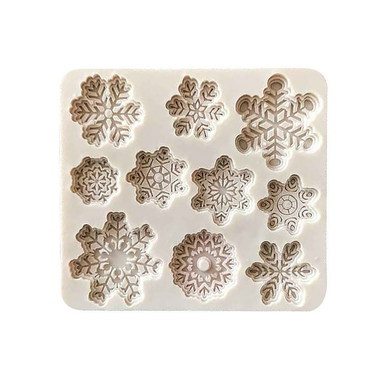 Christams Silicone Snowflakes Cake Mold Xmas Fondant Cake Decoration Mould