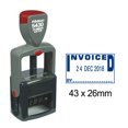 thumbnail image 1 of Printtoo Heavy Duty Dater Stamp Self Inking With Invoiced By Text Office Stationery Date Rubber Stamp-Blue, 1 of 1