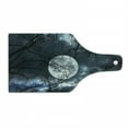 thumbnail image 1 of Forest Cutting Board, Full Moon at Night in Forest Winter Time Dramatic Days Lunar Photo, Decorative Tempered Glass Cutting and Serving Board, Wine Bottle Shape, Blue Black Yellow, by Ambesonne, 1 of 1