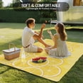 thumbnail image 4 of Yellow Lemon Outdoor Rug for Patio/Deck/Porch, Non-Slip Large Area Rug 4 x 6 Ft, Summer Botanical Watercolor Modern Art Indoor Outdoor Rugs Washable Area Rugs, Reversible Camping Rug Carpet Runner, 4 of 8