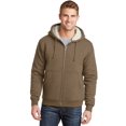 thumbnail image 1 of CornerStone - Chaqueta de forro polar con capucha y forro de sherpa de peso pesado, talla 3XL, marrón Piedra angular CS625, 1 of 1