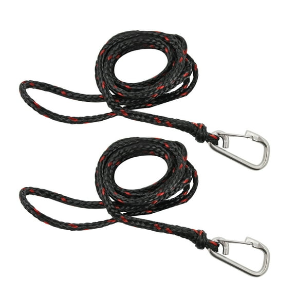 Extreme Max 3006.6779 PWC 7' Dock Line with Stainless Steel Snap Hook - Value 2-Pack