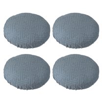 Uxcell Stool Covers Round Elastic Bar Stool Covers Washable Stool Cushion Slipcover Dark Grey 14"-18"