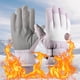 thumbnail image 4 of Fiudx Artículos en oferta con ofertas flash Guantes de esquí de invierno para hombre y mujer, para ciclismo, para exteriores, resistentes al viento y de forro polar, gruesos, cálidos, impermeables, a, 4 of 5
