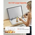 thumbnail image 2 of KFFKFF Drop in Ice Chest, 20"L x 16"W x 13"H Stainless Steel Drop in Cooler, 44.7 Quart Commercial Ice Bin with Flip Lid for Outdoor Kitchen Patio Bar, Drain-pipe Set Included, for Cold Wine Beer, 2 of 9