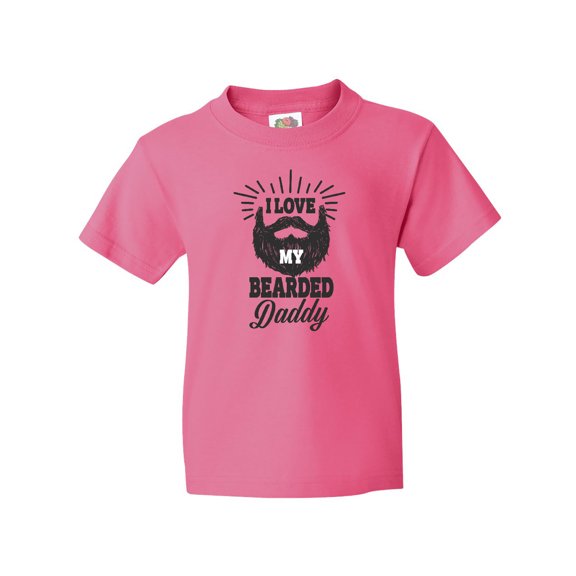 Inktastic I Love My Bearded Daddy Youth T-Shirt