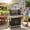 Black, variant on LazySunsets 4 Burner Gas Propane Grill, with 4 Casters, Side Table, and Thermometer, Patio Garden BBQ Grill Perfect for Camping, Black and Silver