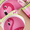 thumbnail image 2 of Langgg Kids Tableware Set 5Pcs Baby Bamboo Fiber Cartoon Bowl Animal Dinnerware Set Toddler Cup Spoon Fork, 2 of 5