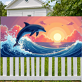 thumbnail image 5 of LUUFILx Ocean Whale Backdrop Underwater Banner Scenic Background for Aquarium Party Baby Shower Wedding Event Photography Backdrop Coral Decor Wall Hanging, 5 of 7