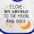 thumbnail image 4 of Inktastic I Love My Abuelo to the Moon and Back Boys or Girls Baby Bib, 4 of 4